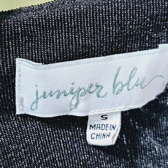 Juniper Blu Y2K Black Mini Dress Size S Spaghetti Strap Keyhole Party Club - Picture 6 of 8